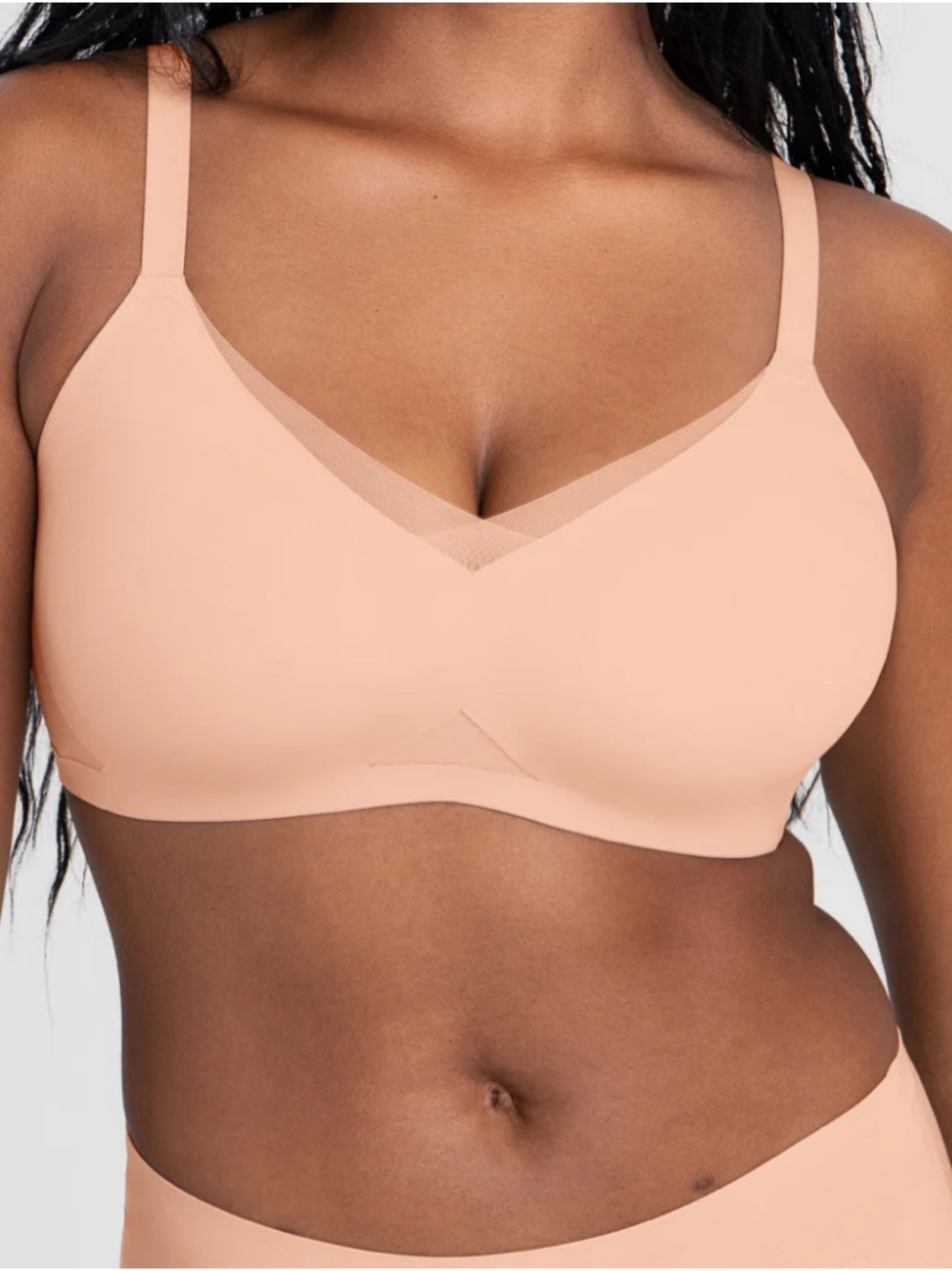 Honeylove Crossover Wireless Bra in Blush Pink Size M++  NWT